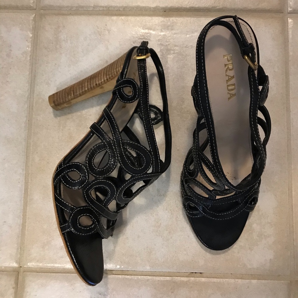 Prada black sandals